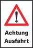 Achtung Ausfahrt Schild A4 Rückseite selbstklebend Produktbild-Vorschau 1