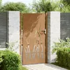 vidaXL Gartentor 100x175 cm Cortenstahl Gras-Design Produktbild-Vorschau 3