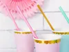 Papierstrohhalme 19cm rosa 10er Set Produktbild-Vorschau 2