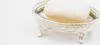 Seifenschale oval Glas & versilberte Kante Landhausstil Produktbild-Vorschau 1