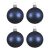 Weihnachtskugeln Glas 10cm mundgeblasen 4er Box - Nachtblau Produktbild-Vorschau 2