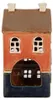 Clayre & Eef theelichthouder Haus, 12x9x22 cm, oranje, Productafbeelding-voorbeeld 3