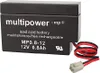 Multipower MP0,8-12 /12V 0,8Ah Blei Akku AGM mit Produktbild-Vorschau 1