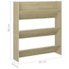 vidaXL Ścienna szafka na buty dąb sonoma 80x18x90 cm Podgląd zdjęcia produktu 16