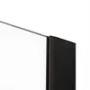 A close-up view of the corner of a shower enclosure, showing the black frame and a silver track. Anteprima dell’immagine prodotto