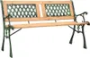 Gartenbank 122 cm Gusseisen und Massivholz Tanne Produktbild-Vorschau 1