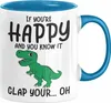 T-Rex Dino Tasse Geschenk Wenn Du Glücklich Bist Und Du Es Produktbild-Vorschau 1