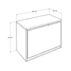 A line drawing of a shoe cabinet with dimensions indicated. Podgląd zdjęcia produktu