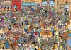 A busy scene of people gathered at tables, possibly at a competition or event, with many details and characters. Produktbild-Vorschau