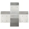 vidaXL Connettore per pali a X Metallo zincato 91 x 91 mm Anteprima dell’immagine prodotto 1