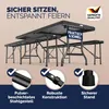 Casaria Set Mobili da Birreria 180 cm Pieghevole 2x Panca Anteprima dell’immagine prodotto 3