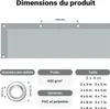 Lona de protección impermeable gris de Wiltec, lona Vista previa de la imagen del producto 9