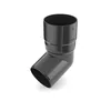 Dachrinnenbogen 67,5° Winkel 90 mm Durchmesser Graphit PVC Produktbild-Vorschau 1