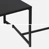 Close-up view of the black metal frame of a table. Produktbild-Vorschau