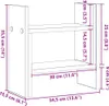Organizer da scrivania vidaXL, nero, effetto rovere, Anteprima dell’immagine prodotto 8