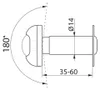 Türspion Ø 14 mm, satinierter Nickel, für Türstärke 35-60 Produktbild-Vorschau 2