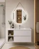 ORIGEN BATH ZEUS Badmöbel mit Waschbecken 80x40 cm, links, Weiß