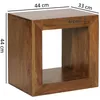 WOHNLING Standregal Massivholz Sheesham 44cm hoch Cube Produktbild-Vorschau 8