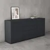 doporro Buffet Commode 167 cm Meuble de Rangement Gris Noir Voir les images du produit 3