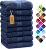 Frottier Handtücher 8er Pack 50x100cm, 100% Baumwolle, Navy Produktbild-Vorschau 1