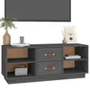 The Living Store TV-Schrank Grau 100x34x40 cm Massivholz Produktbild-Vorschau 5