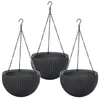3xHängepflanzgefäß Keter Sphere Planter Farbe Anthrazit Produktbild-Vorschau 1