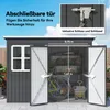 Outsunny Gartenschuppen, mit Fenster, 260 x 177 x 190 cm, Produktbild-Vorschau 6