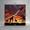 Wanduhr - Quadrat - Glasuhr - Giraffe Afrika Sonne Safari - Produktbild-Vorschau 3