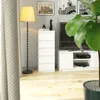 VBChome Comò con 5 cassetti 40 x 39 x 105 cm Bianco Comò Anteprima dell’immagine prodotto 7