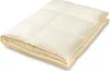 A folded beige duvet is shown on a white background. Produktbild-Vorschau