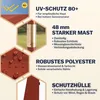 KINGSLEEVE® Holz Sonnenschirm 330 cm Groß UV Schutz 80+ Produktbild-Vorschau 7