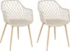 BELIANI Esszimmerstuhl 2er Set Beige Kunststoff mit Produktbild-Vorschau 1