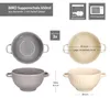 6x Biko Suppentassen mit Henkeln 650ml Keramik Vanille Grau Produktbild-Vorschau 6