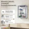 K-Möbel Szafka wisząca szklana aluminiowa / srebrna Podgląd zdjęcia produktu 2