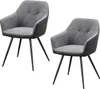 Esszimmerstuhl 2er Set Anthrazit/Grau Joschka Produktbild-Vorschau 1