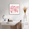 Gerahmtes Poster - Rahmen in heller Eiche - Rot Textur Produktbild-Vorschau 6