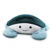 A plush toy crab with a teal shell and blue claws, sitting on a white background. Náhled obrázku produktu