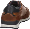 The back view of a brown leather and suede sneaker. Produktbild-Vorschau