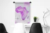 MuchoWow® Wandteppich Wandbehang Weltkarte - Rosa - Afrika Produktbild-Vorschau 5