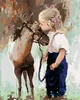 Zuty - Malen nach Zahlen - KLEINES MÄDCHEN UND PONY, 40x50 Produktbild-Vorschau 1