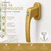 16 x Alu Fenstergriff in Gold F4 abschließbar - Stiftlänge Produktbild-Vorschau 2