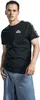 A man wearing a black t-shirt and blue jeans, posing against a white background. Produktbild-Vorschau
