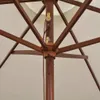 vidaXL Sonnenschirm 270×270 cm Holzstange Cremeweiß Produktbild-Vorschau 1