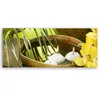 Leinwandbild Bambusblumen Zen 90x30 Feeby Grün bild für die Produktbild-Vorschau 2