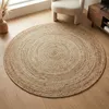 Jute-Teppich Rund Ø70cm Natur fuer Wohnzimmer und Produktbild-Vorschau 2