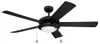 Ventilatore da soffitto Comet Nero 132 cm con luce e Anteprima dell’immagine prodotto 1