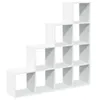 vidaXL Raumteiler-Bücherregal 4 Stufen Weiß 131,5x29x131,5 Produktbild-Vorschau 7