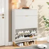 Fortuna Lai Biała drewniana szafka na buty z drzwiami, Podgląd zdjęcia produktu 3