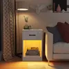 Table de nuit avec éclairage LED avec 1 tiroir 60×40×35cm Voir les images du produit 3