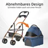2 in 1 Hundewagen,Hundebuggy mit abnehmbarem Träger, Produktbild-Vorschau 3